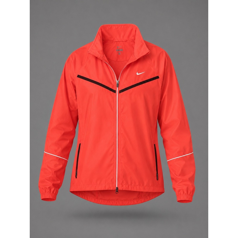 Nike Women Bright Crimson Windrunner Full Zip Running Jacket‎ 405222-627 Size M